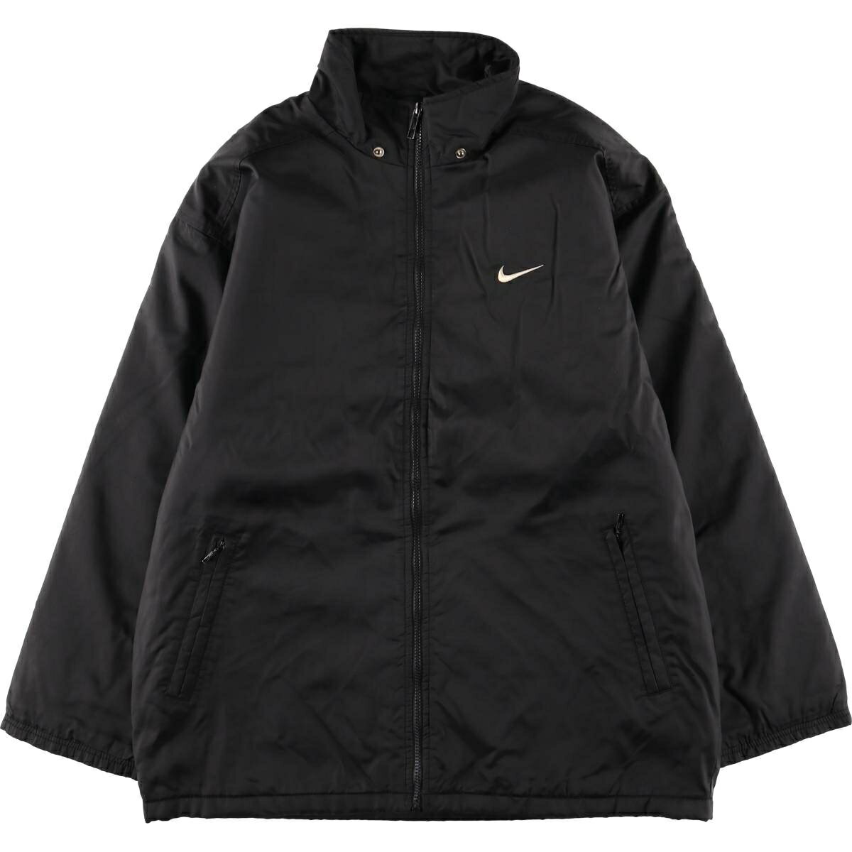 乐天商城 - 古着 90'S ナイキ NIKE バックロゴ 中綿ジャケット パファージャケット メンズM相当 ヴィンテージ /eaa603439 【中古】 【251220】 【SS2603_10】 ブラック系 春秋冬