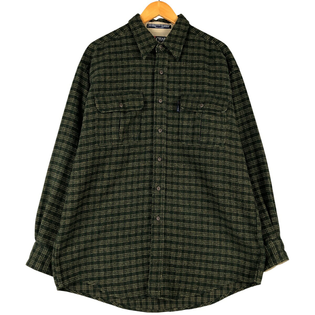 古着 ラルフローレン Ralph Lauren CHAPS チャップス チェック柄 長袖 ポリシャツ メンズL相当 /eaa603706 【中古】 【251206】