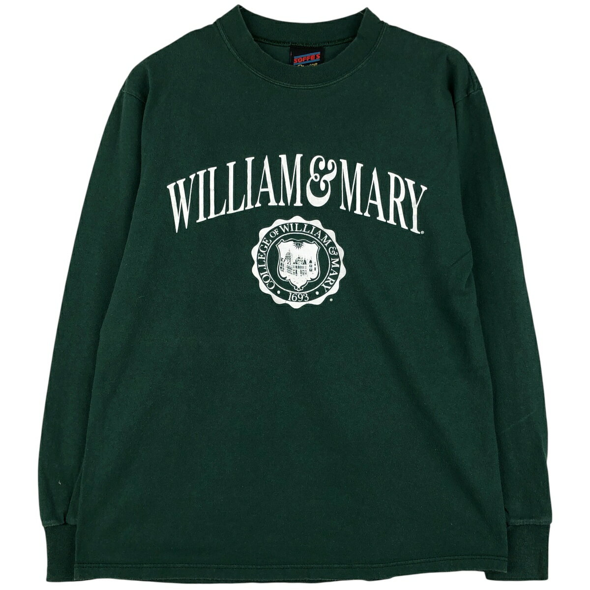 Rakuten - 古着 90'S Soffe's Choice カレッジ ロングTシャツ ロンT メンズM相当 /eaa604389 【中古】 【251229】 【NH-2508】 【SS2603_10】 グリーン系 春夏秋