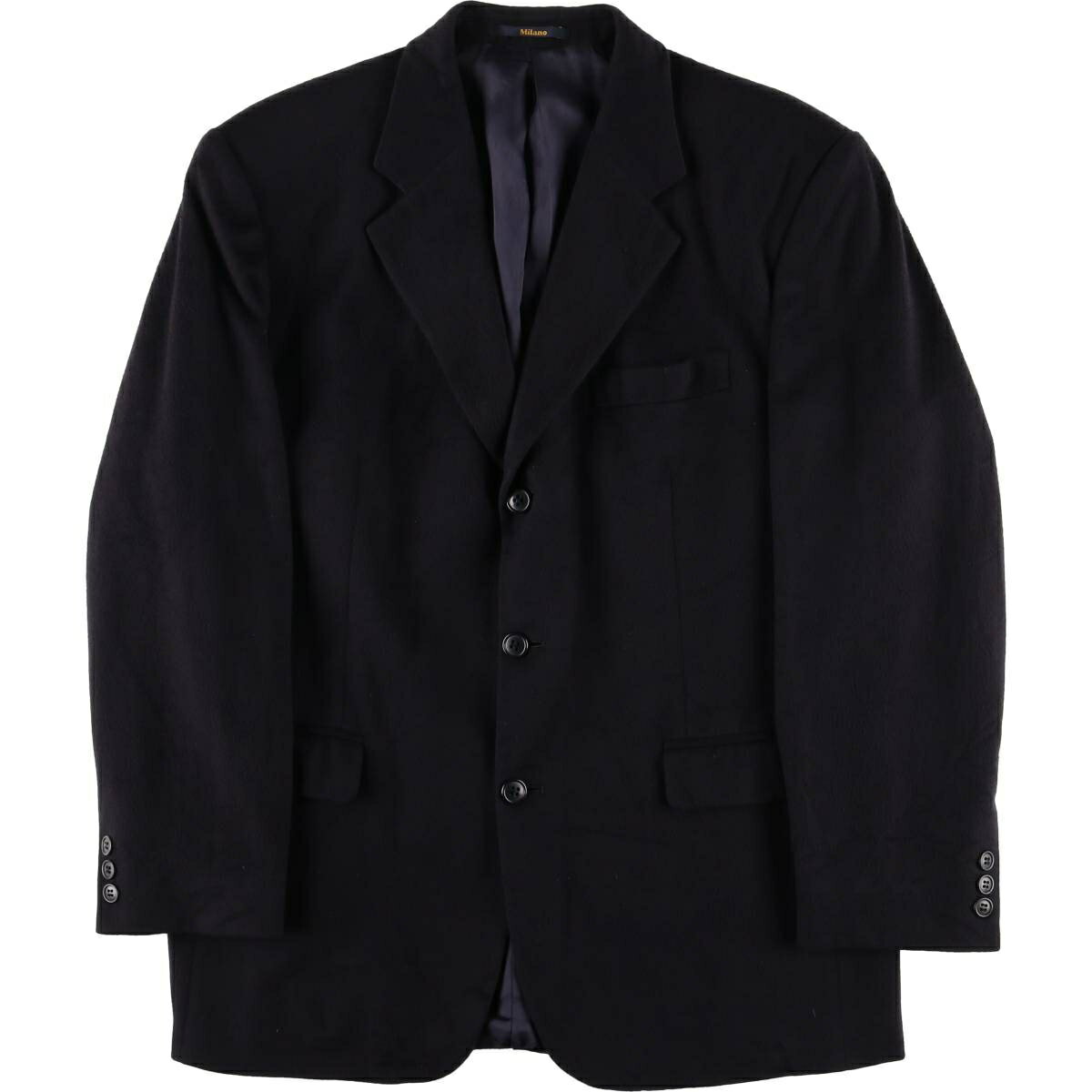 商品詳細 ブランド・MILANO・ 特徴・厚手・肩パットあり・総裏・サイドベンツ・3B 3つボタン・ モデル/形状・カシミアテーラードジャケット・ 素材・カシミア:100%・ 色・ネイビー系 紺色・ 柄・無地・ 生産国・イタリア製・ 年代 サイズ・メンズL・表記サイズ:不明・着丈:77cm・身幅:56cm・肩幅:49cm・袖丈:62cm・ラペル幅:10.5cm・ コンディション・C・ カテゴリ・メンズ・アウター・ジャケット・テーラードジャケット・ 商品番号・eaa604875・ 取扱店・・ スタッフコメントMILANO カシミアテーラードジャケット / メンズL / 商品番号 eaa604875 USEDですので使用感などございますが、まだまだご愛用していただけます。 古着という事をご理解の上ご注文よろしくお願いします。 【状態追記】 ●前、右襟・右腕に汚れ ●後、背中に汚れ ●内、左胸・前側裾に汚れ※状態は当社独自の基準です。 着用感表記サイズ着丈身幅肩幅袖丈ラペル幅 メンズL不明(サイズ表記不明ですが、計測値によりメンズL相当です。)77cm56cm49cm62cm10.5cm ※測定値の若干の誤差はご了承下さい。サイズガイドはこちら ブランドMILANO 特徴厚手 / 肩パットあり / 総裏 / サイドベンツ / 3B 3つボタンモデル/形状カシミアテーラードジャケット素材カシミア:100%色ネイビー系 紺色柄無地生産国イタリア製年代-カテゴリテーラードジャケット・ブレザー商品番号eaa604875取扱店　　 MILANOの他の商品を見るテーラードジャケット・ブレザーの他の商品を見る