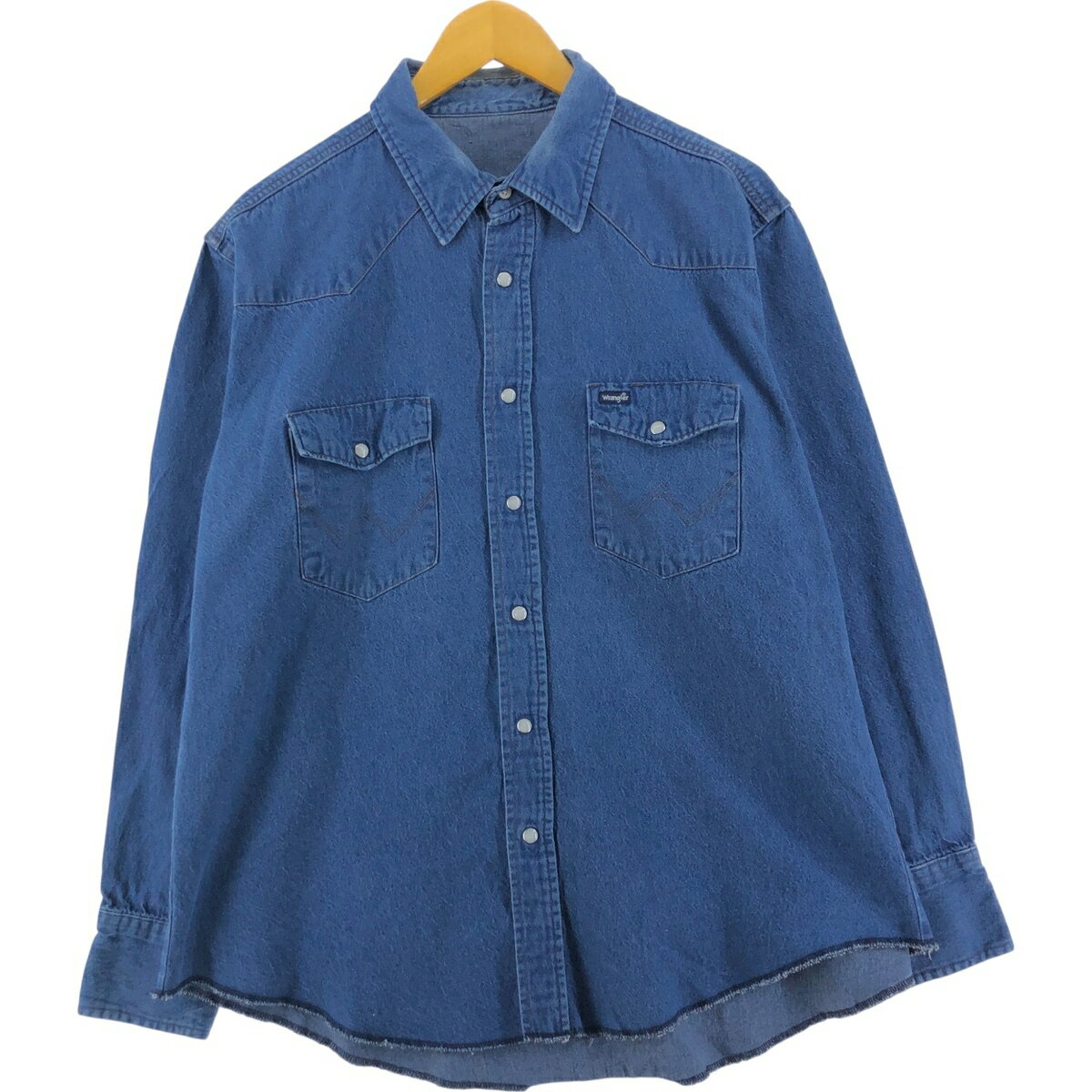 古着 ラングラー Wrangler 長袖 デニムウエスタンシャツ メンズXL相当 /eaa605010 【中古】 【260218】