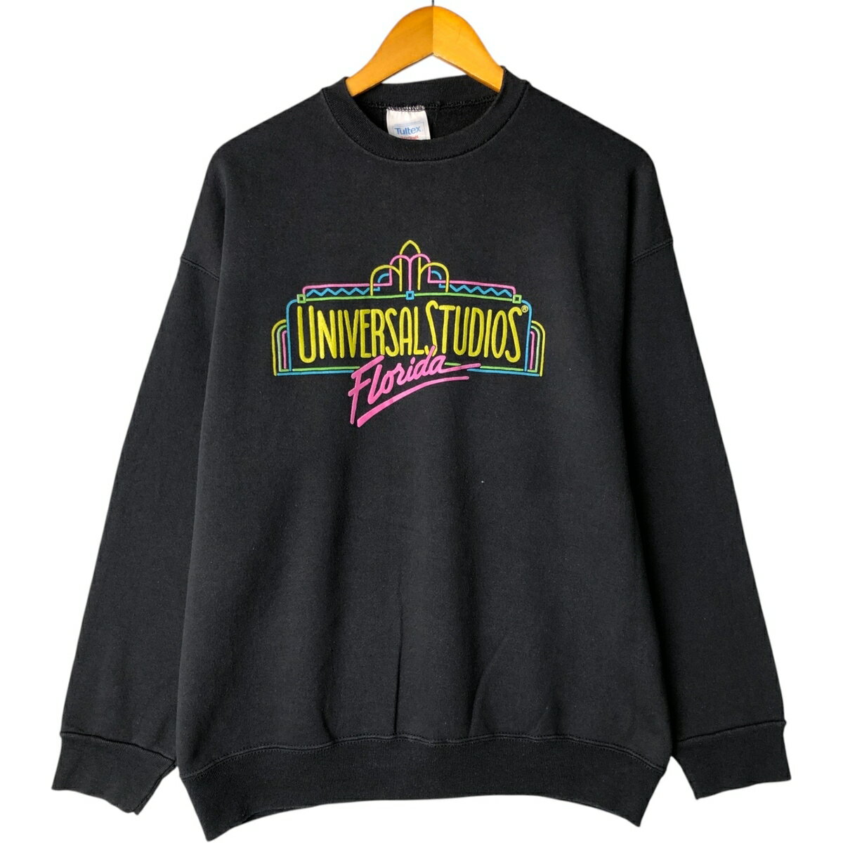 Other - 古着 タルテックス TULTEX Universal Studios Florida ユニバーサルスタジオ フロリダ アドバタイジング スウェットシャツ トレーナー USA製 メンズXL相当 /eaa605029 【中古】 【260301】 ブラック系 春夏秋冬
