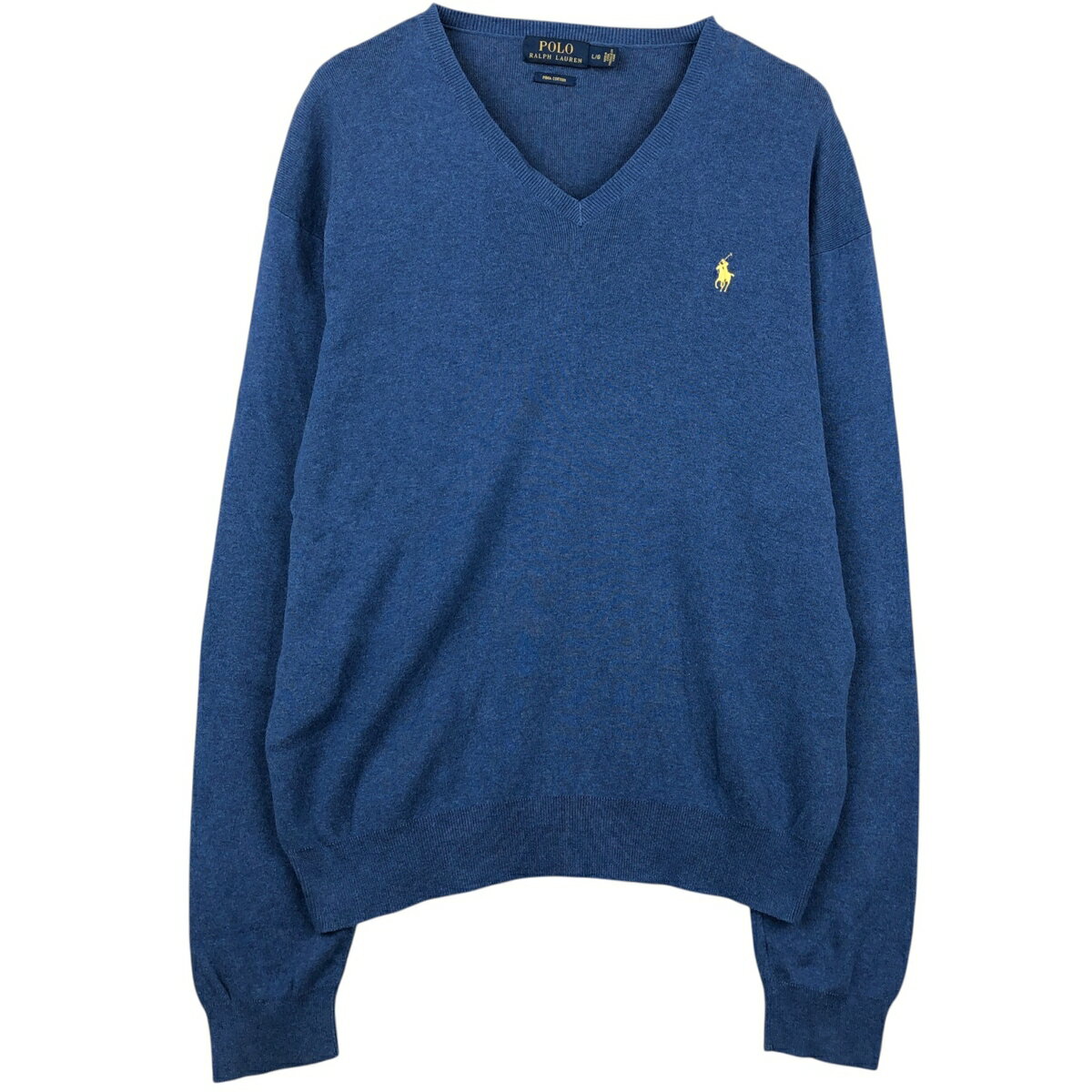 古着 ラルフローレン Ralph Lauren POLO RALPH LAUREN PIMA COTTON Vネック ピマコットンニットセーター メンズL相当 /eaa605046 【中古】 【260424】