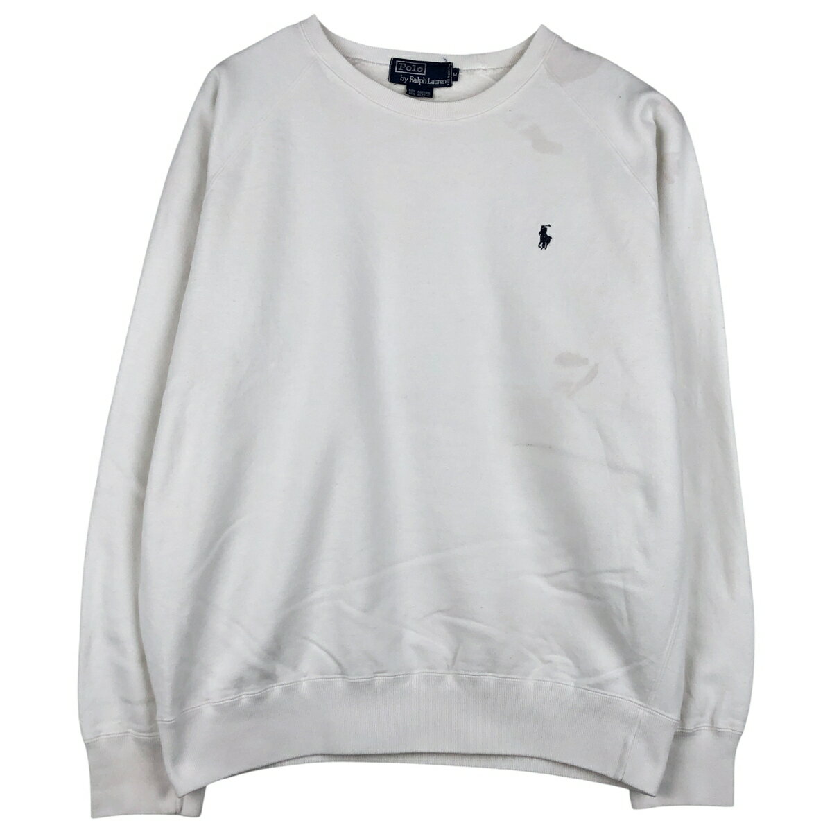 Rakuten - 古着 ラルフローレン Ralph Lauren POLO by Ralph Lauren ワンポイントロゴスウェットシャツ トレーナー メンズM相当 /eaa605181 【中古】 【251228】 【NH-2508】 ホワイト系 春夏秋冬