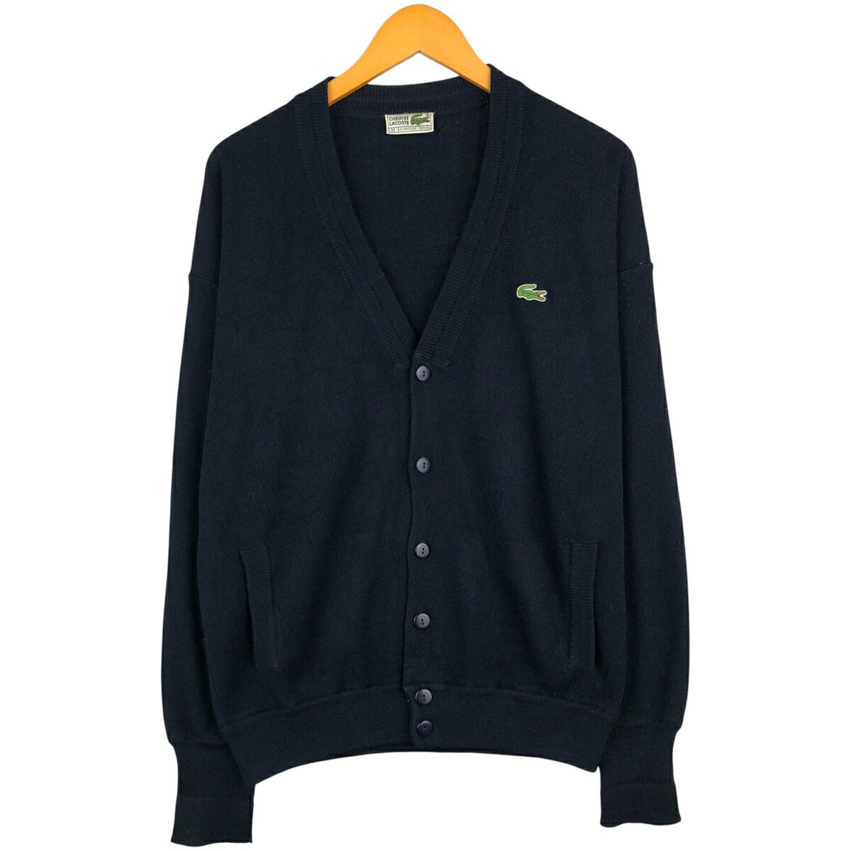乐天商城 - 古着 70~80'S ラコステ LACOSTE CHEMISE アクリルニットカーディガン メンズM相当 ヴィンテージ /eaa605313 【中古】 【260118】 【SS2606_10】