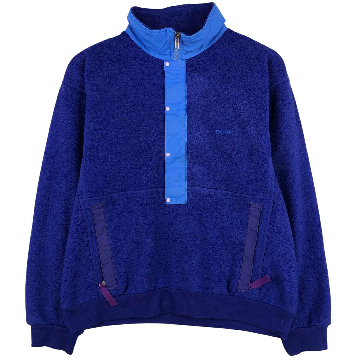 【古着】パタゴニア　フリースプルオーバー 80年代 USA製 patagonia パタゴニア フリースジャケット フルジップ