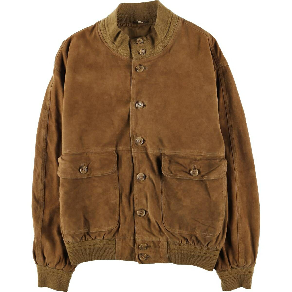 Leather Jacket - 古着 バルスタージャケット スエードレザーブルゾン メンズM相当 ヴィンテージ /eaa605645 【中古】 【251231】 【SS2603_10】 ブラウン系 春秋冬