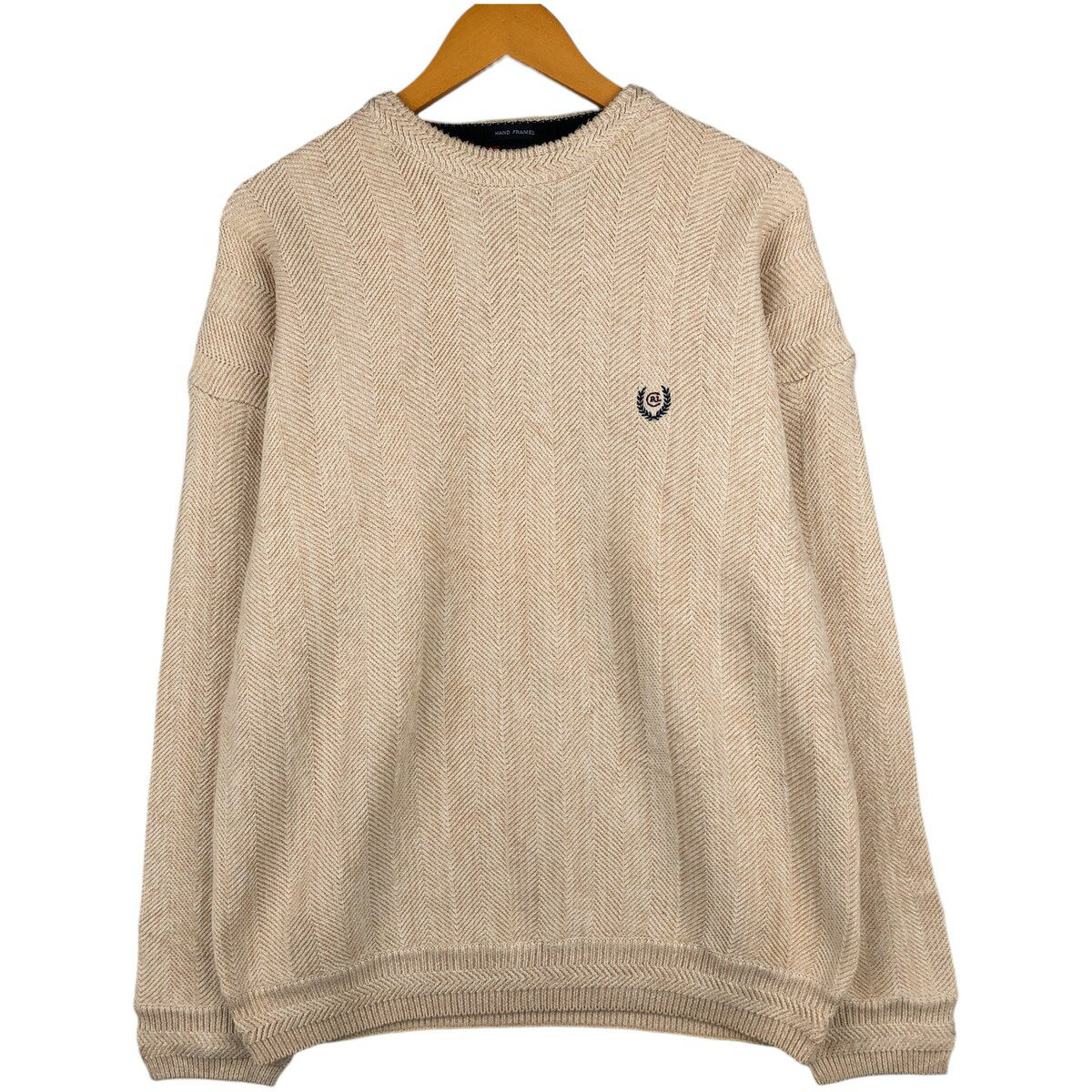 樂天商城 - 古着 ラルフローレン Ralph Lauren CHAPS チャップス ヘリンボーン コットンニットセーター メンズL相当 /eaa605885 【中古】 【260102】 【SS2606_10】