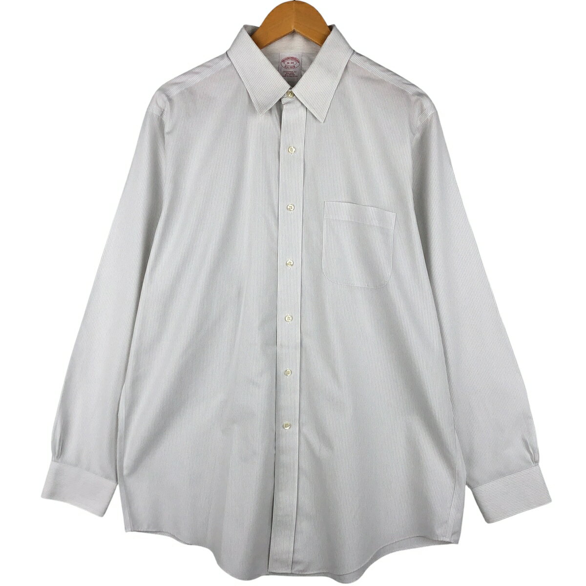 樂天商城 - 古着 ブルックスブラザーズ Brooks Brothers Est.1818 長袖 コットンストライプシャツ メンズL相当 /eaa605925 【中古】 【260102】 【SS2606_10】