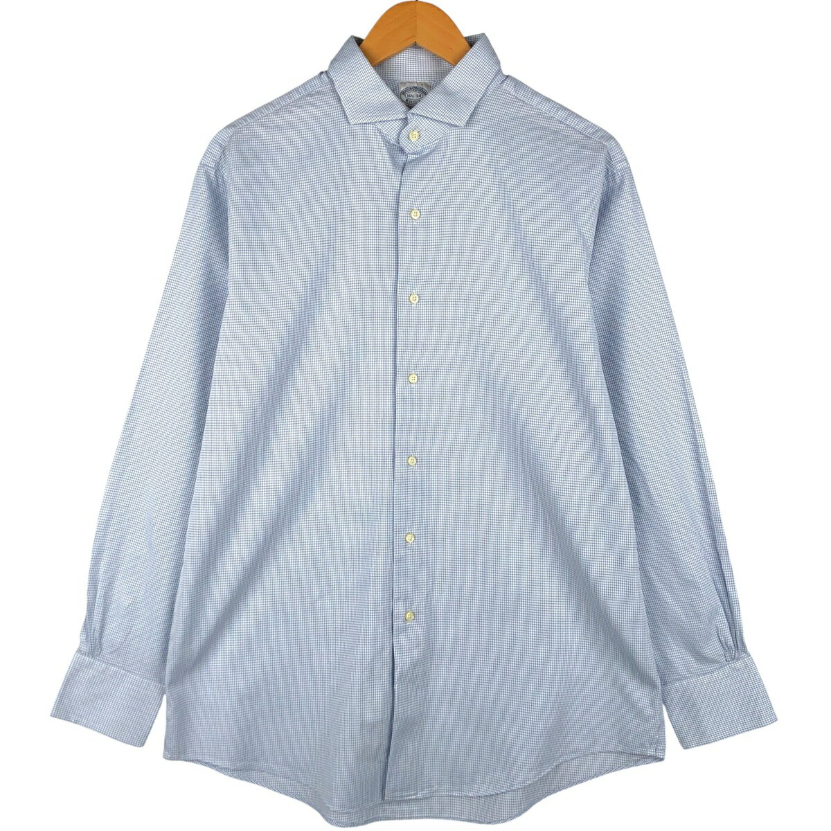 樂天商城 - 古着 80~90'S ブルックスブラザーズ Brooks Brothers ワイドカラー 長袖 コットンチェックシャツ USA製 メンズL相当 ヴィンテージ /eaa605948 【中古】 【260109】 【SS2606_10】