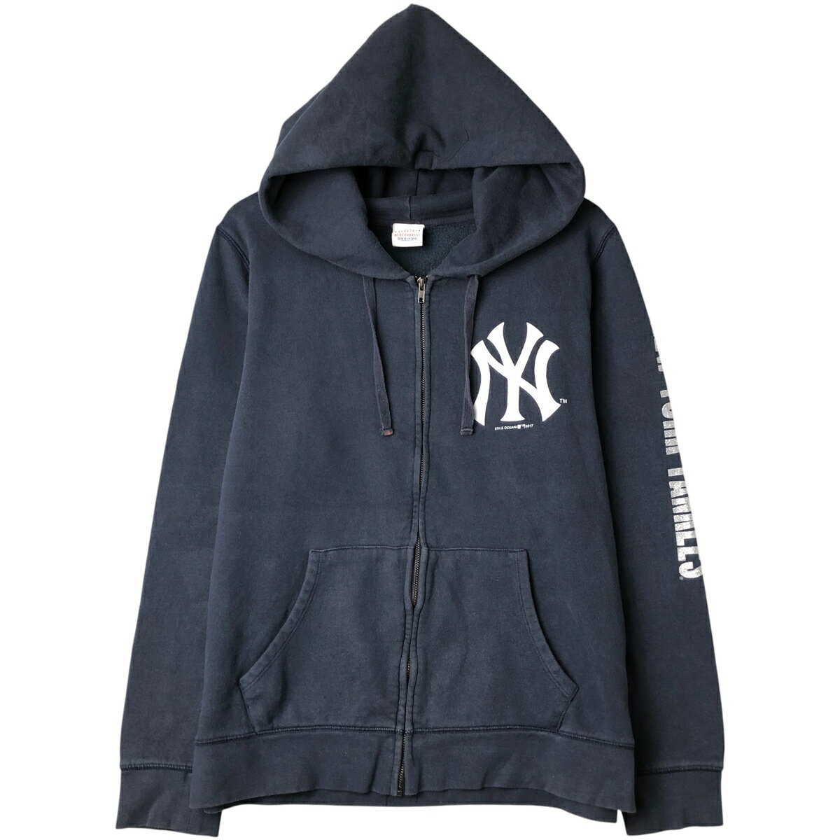 古着 GENUINE MERCHANDISE MLB NEW YORK YANKEES ニューヨークヤンキース スウェットフルジップパーカー メンズXL相当 /eaa606037 【中古】 【260110】