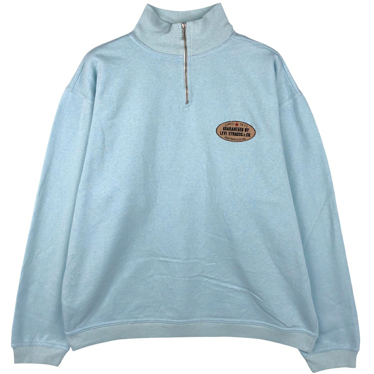 古着 80'S リーバイス Levi's ハーフジップスウェットシャツ トレーナー ポルトガル製 メンズXL相当 ヴィンテージ /eaa606050 【中古】 【260110】 【NH-2508】 ブルー系 春夏秋冬