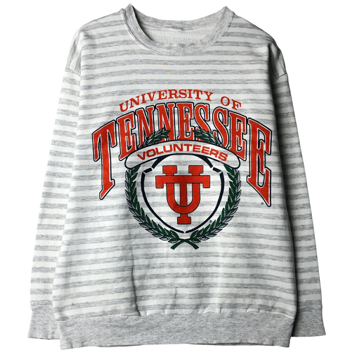 古着 ボーダー柄 カレッジスウェットシャツ トレーナー メンズL相当 /eaa606062 【中古】 【260110】 【NH-2508】