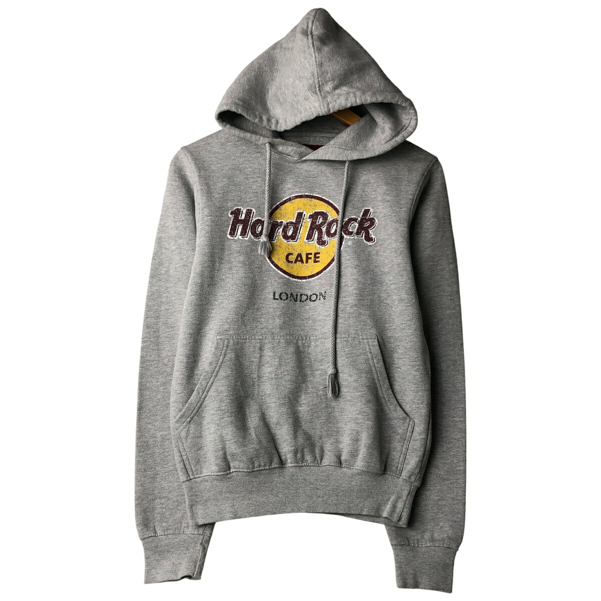 古着 HARD ROCK CAFE ハードロックカフェ アドバタイジング スウェットプルオーバーパーカー レディースS相当 /eaa606241 【中古】 【260115】 【Elulu/エルル】 グレー系 春夏秋冬