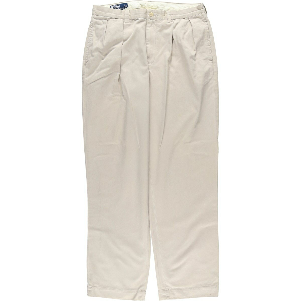 樂天商城 - 古着 ラルフローレン Ralph Lauren POLO by Ralph Lauren ANDREW PANT ツータック チノパンツ メンズw34相当 /eaa606256 【中古】 【260110】 ベージュ系 春夏秋冬