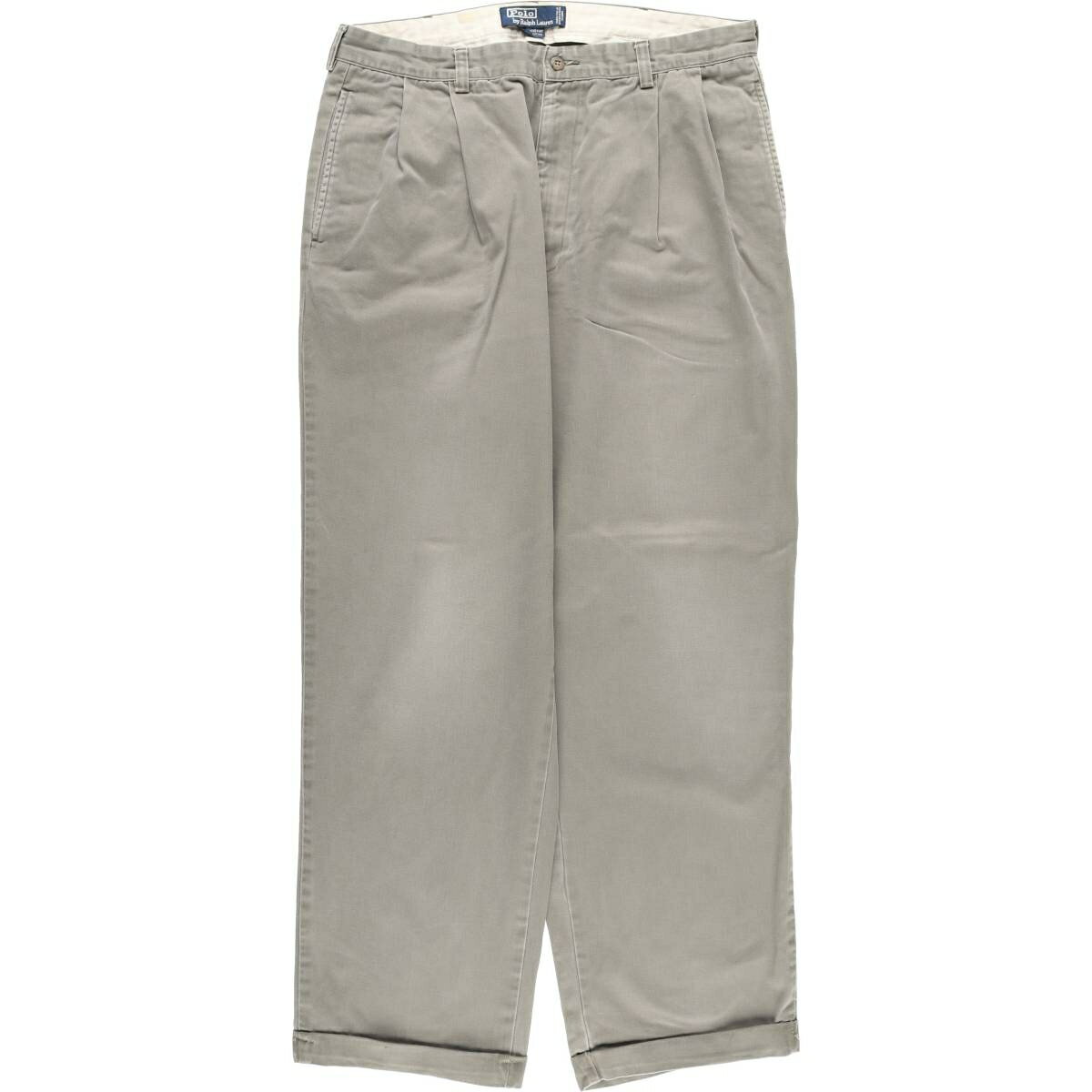 Rakuten - 古着 ラルフローレン Ralph Lauren POLO by Ralph Lauren HAMMOND PANT ツータック チノパンツ メンズw35相当 /eaa606360 【中古】 【260110】 グレー系 春夏秋冬