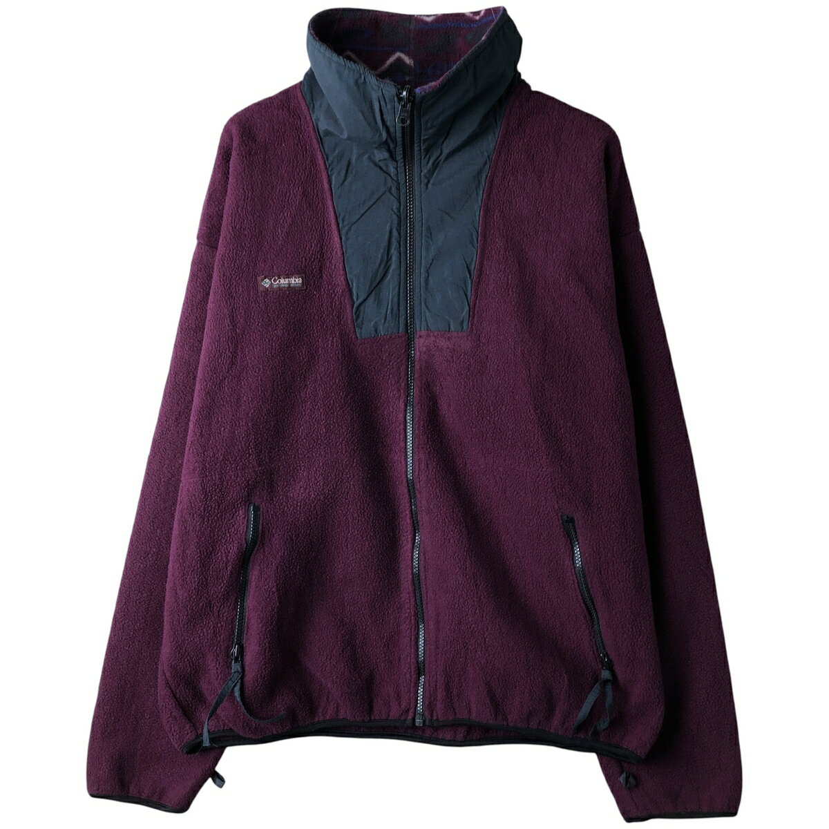 Columbia 紫色 フィッシングジャケット M Columbia 紫色 フィッシングジャケット M オレンジ色) 赤色×青色