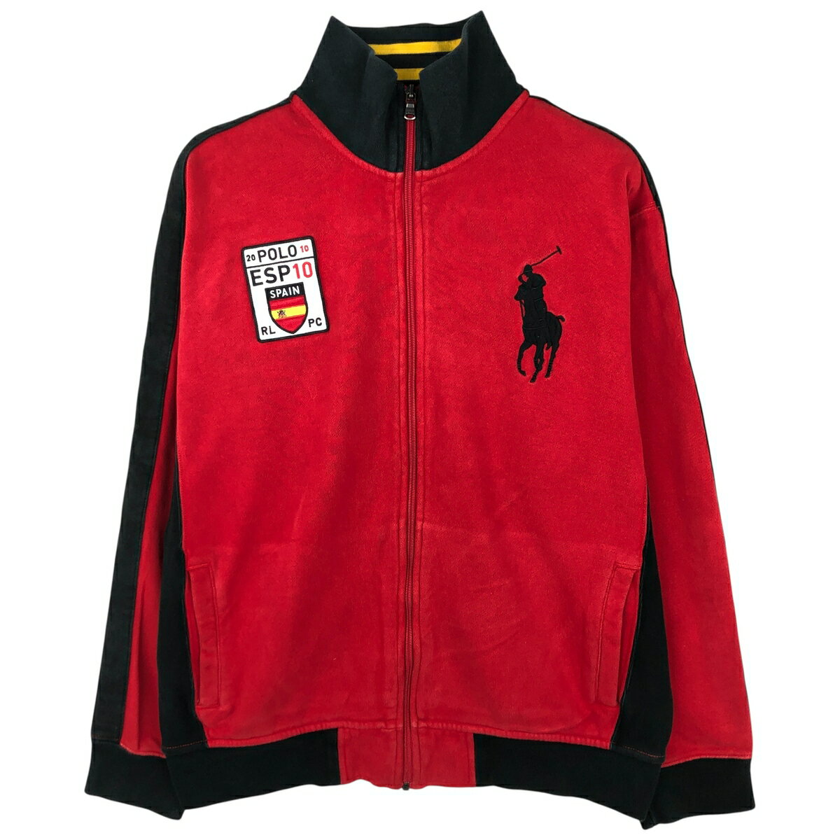 古着 ラルフローレン Ralph Lauren POLO by Ralph Lauren ビッグポニー ハイネック フルジップスウェットシャツ トレーナー メンズL相当 /eaa606509 【中古】 【260110】 【NH-2508】