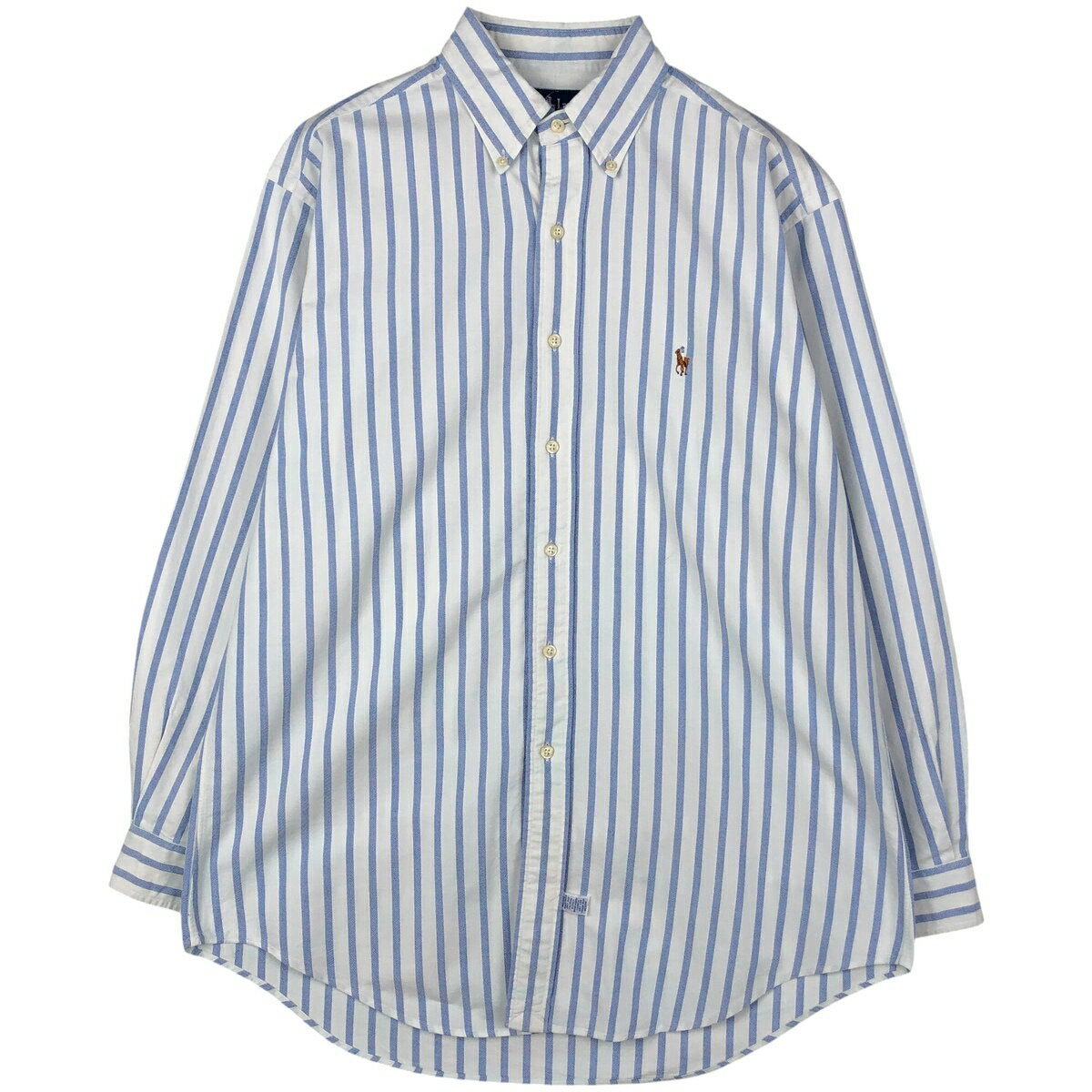 Rakuten - 古着 ラルフローレン Ralph Lauren YARMOUTH 長袖 ボタンダウンストライプシャツ メンズM相当 /eaa606771 【中古】 【260120】 【NH-2508】 【SS2606_10】