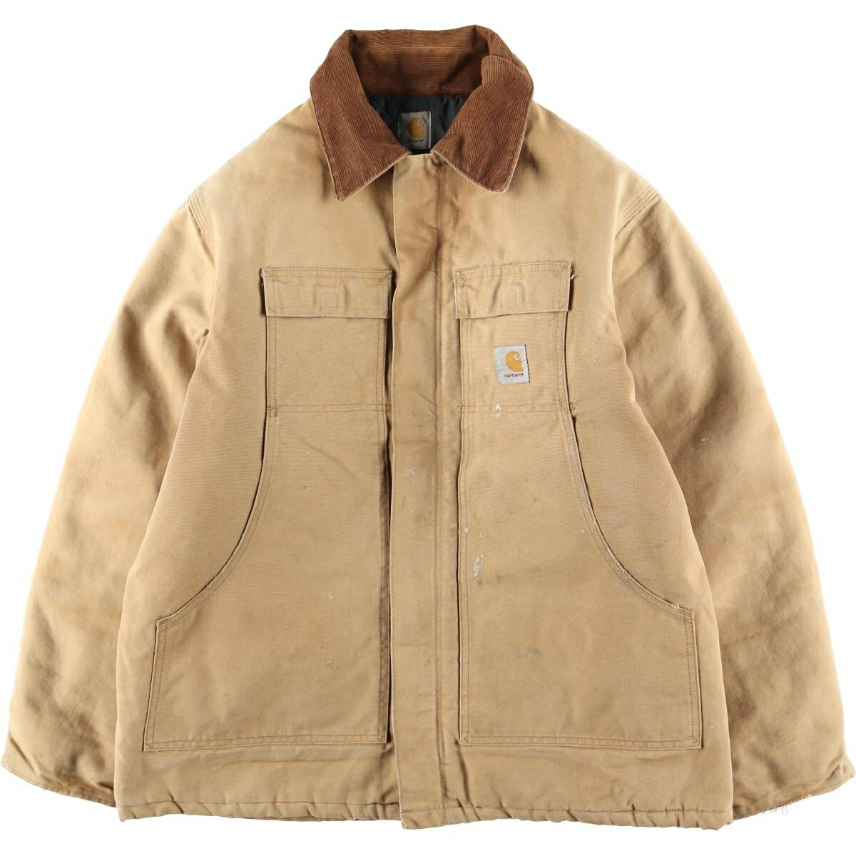 樂天商城 - 古着 カーハート Carhartt トラディショナルコート 中綿入り ダックワークジャケット メンズXL相当 /eaa606888 【中古】 【260117】 イエロー系 春秋冬
