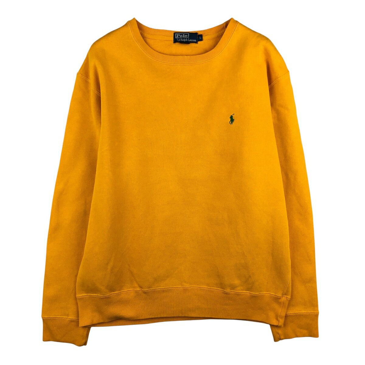 樂天商城 - 古着 ラルフローレン Ralph Lauren POLO by Ralph Lauren ワンポイントロゴスウェットシャツ トレーナー メンズL相当 /eaa606993 【中古】 【260129】 【NH-2508】 イエロー系 春夏秋冬