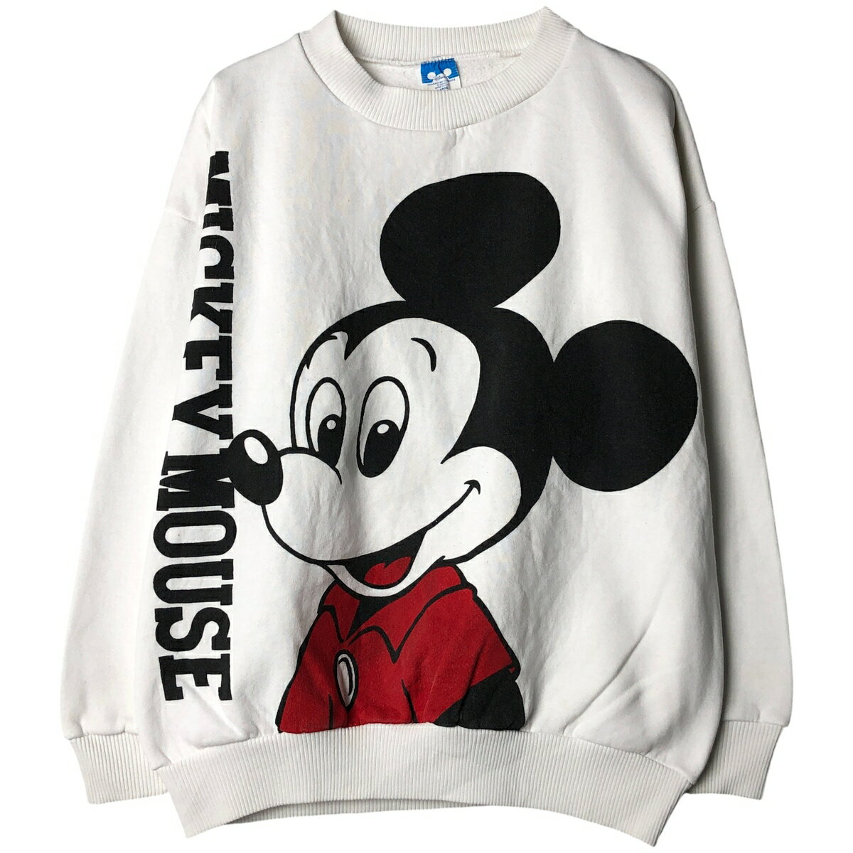 Rakuten - 古着 80'S ディズニー DISNEY MICKEY MOUSE ミッキーマウス 大判プリント キャラクタースウェットシャツ トレーナー USA製 メンズL相当 ヴィンテージ /eaa607113 【中古】 【260111】 【NH-2508】 【SS2606_10】