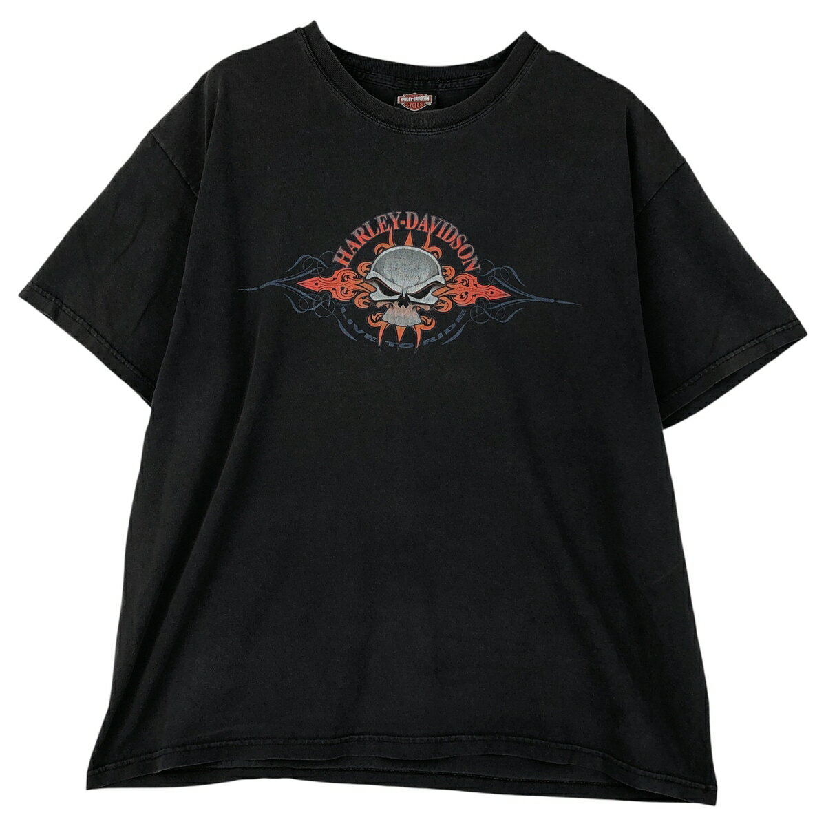 Rakuten - 古着 00'S ハーレーダビッドソン Harley-Davidson ドクロ柄 スカル柄 モーターサイクル バイクTシャツ メンズXL相当 /eaa607377 【中古】 【260118】 【NH-2508】 ブラック系 春夏秋