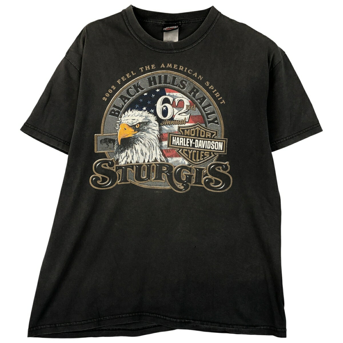 Rakuten - 古着 00'S ハーレーダビッドソン Harley-Davidson 鷲柄 イーグル柄 モーターサイクル バイクTシャツ USA製 メンズL相当 /eaa607394 【中古】 【260118】 【NH-2508】 春夏秋 【SS2606_30】