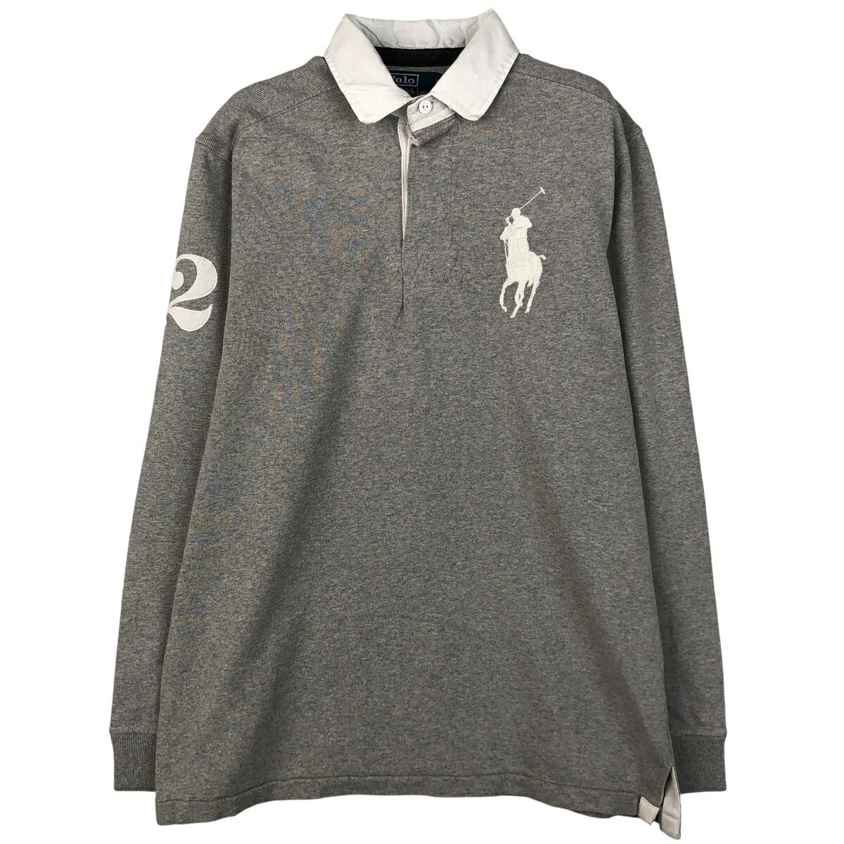 古着 ラルフローレン Ralph Lauren POLO by Ralph Lauren ビッグポニー 長袖 ラガーシャツ メンズS相当 /eaa607508 【中古】 【260119】 【NH-2508】