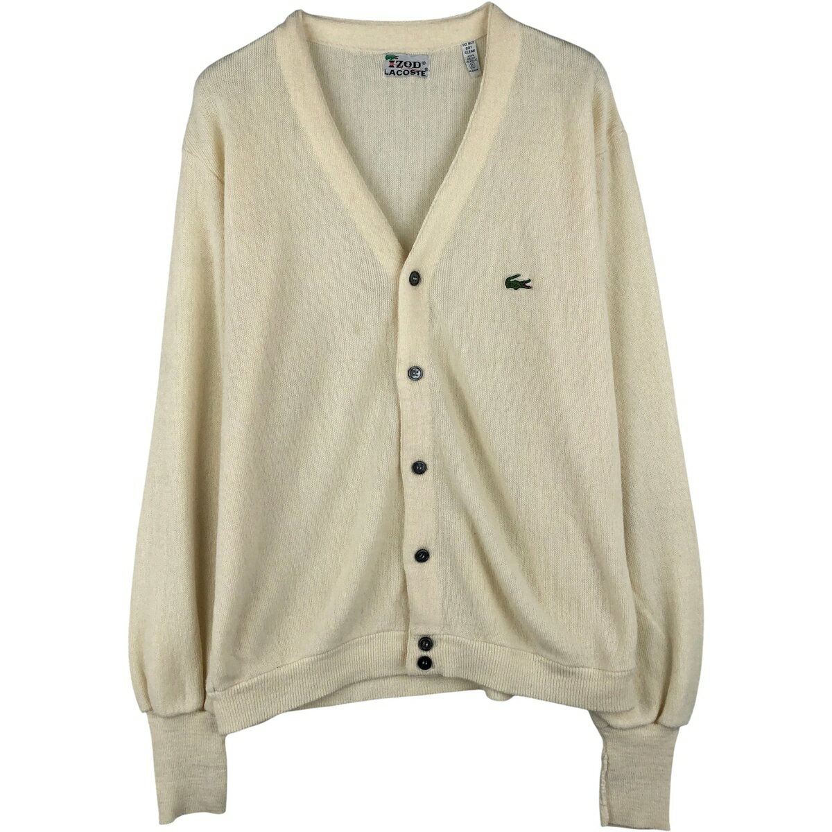 古着 70'S ラコステ LACOSTE IZOD オーロンアクリルニットカーディガン メンズXL相当 ヴィンテージ /eaa607656 【中古】 【260206】