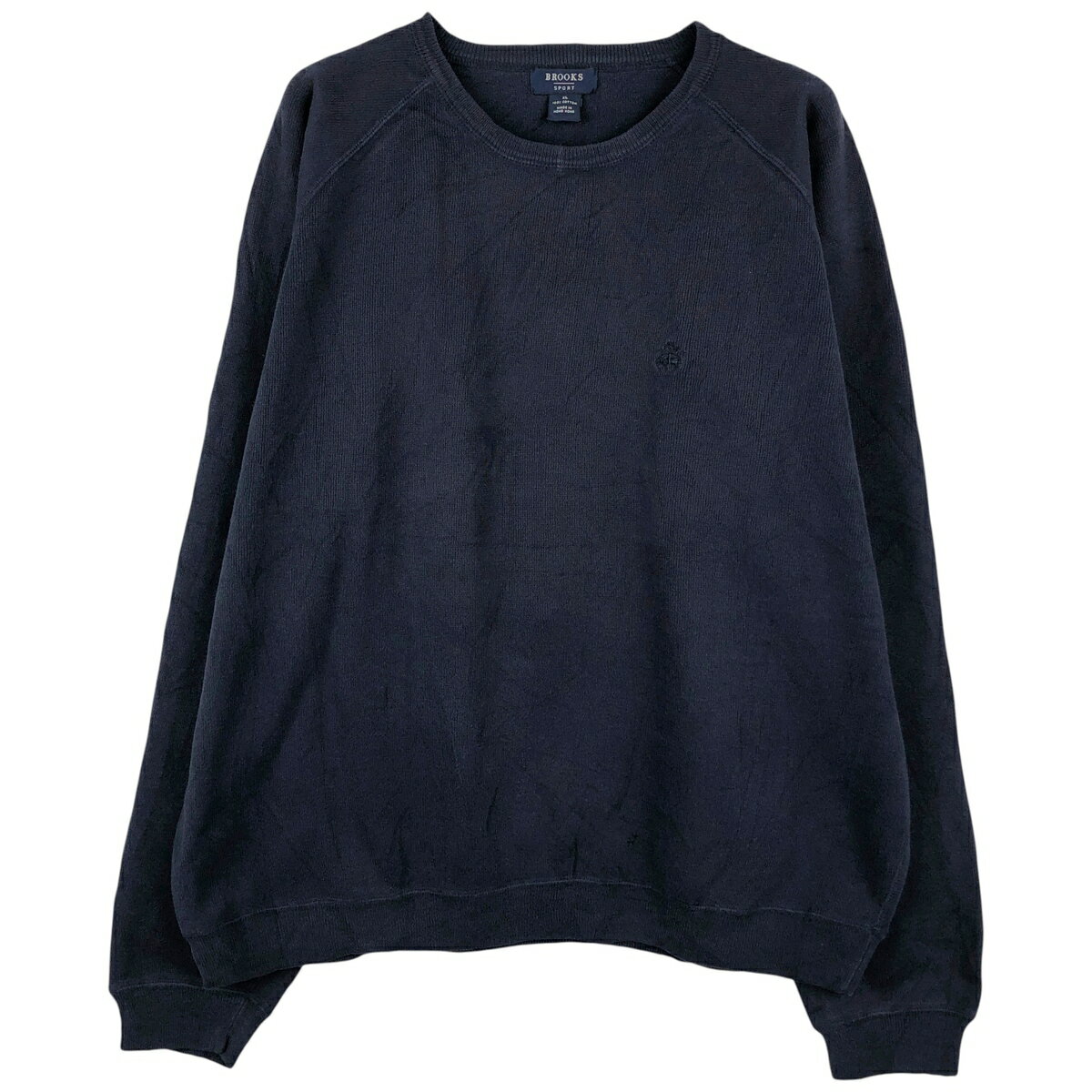 樂天商城 - 古着 90'S ブルックス Brooks SPORT コットンニットセーター メンズXL相当 ヴィンテージ /eaa607678 【中古】 【260130】 【NH-2508】 ネイビー系 秋冬