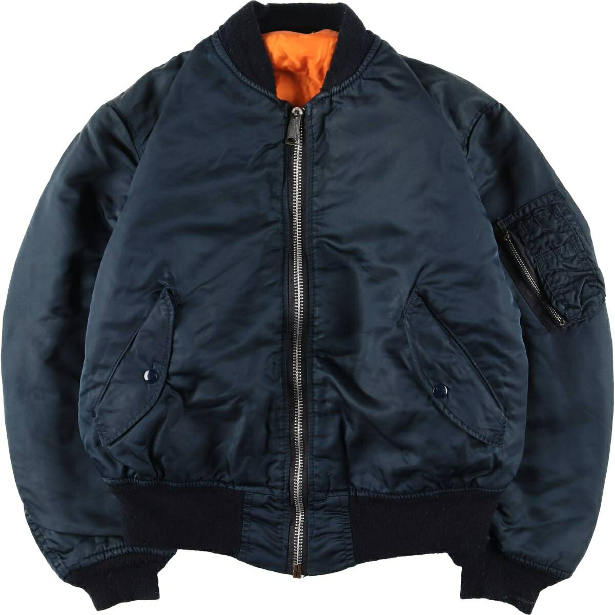 USA製 ALPHA MA-1 50s 復刻 ネイビー XL 即日発送 おい、50s初期型MA-1の復刻USA製ALPHA、ネイビーXL出てるぞ。再現度