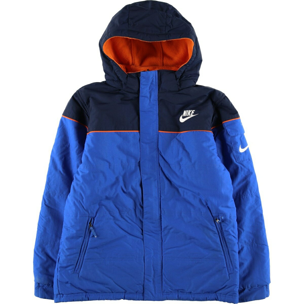 Rakuten - 古着 00'S ナイキ NIKE リバーシブル 切替 中綿パーカー パファージャケット レディースXL相当 /eaa607908 【中古】 【260113】 【Elulu/エルル】 ブルー系 春秋冬