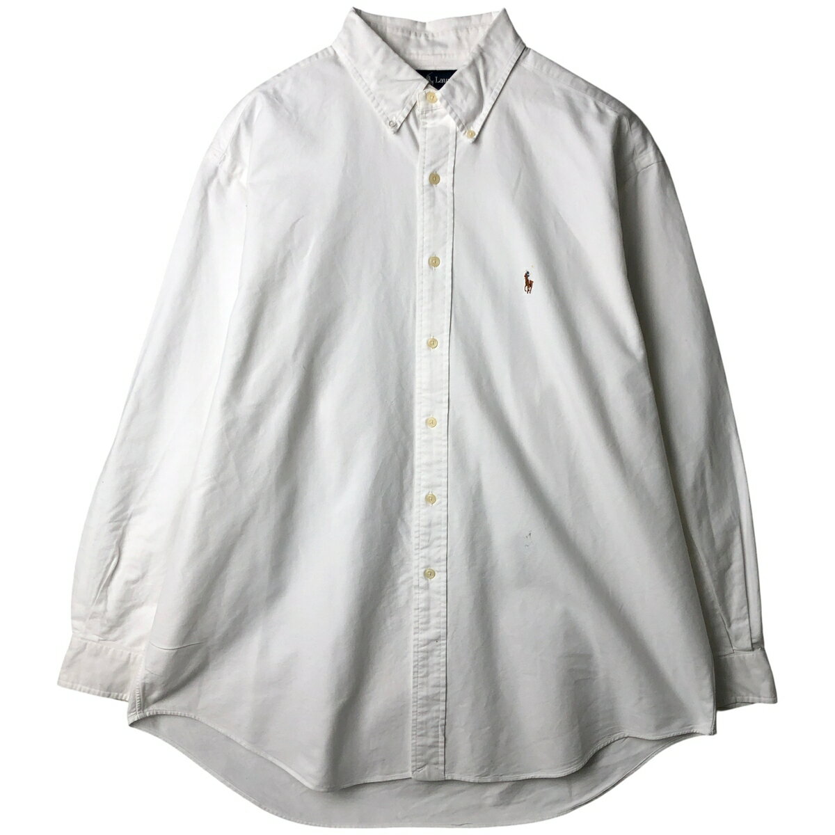 樂天商城 - 古着 ラルフローレン Ralph Lauren YARMOUTH 長袖 ボタンダウンシャツ メンズXL相当 /eaa608018 【中古】 【260201】 【NH-2508】 ホワイト系 春夏秋冬