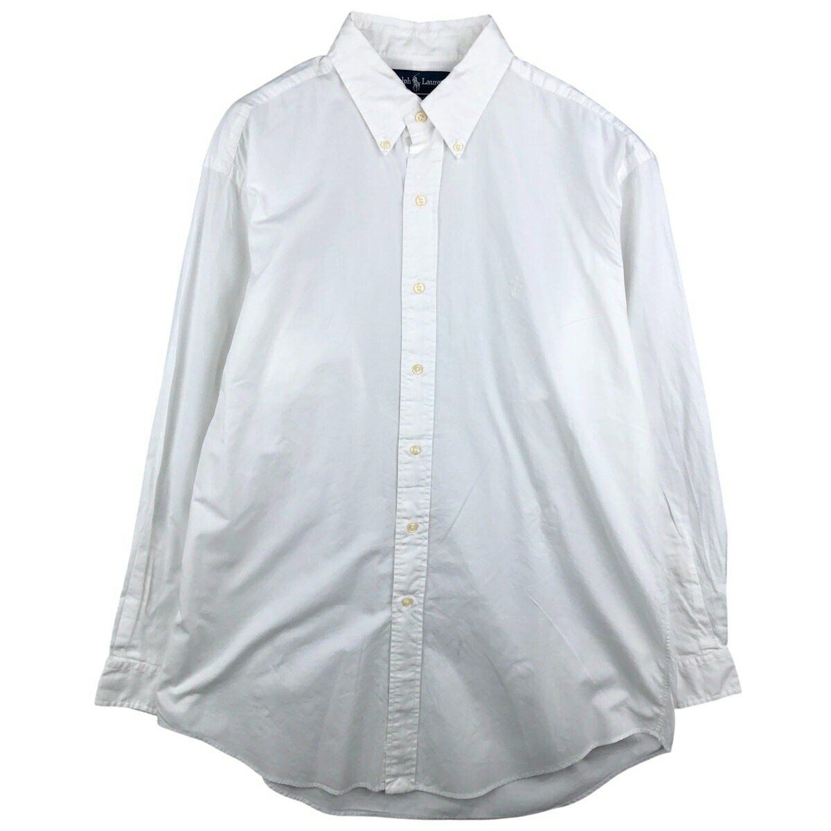 Casual Shirts - 古着 ラルフローレン Ralph Lauren YARMOUTH 長袖 ボタンダウンシャツ メンズL相当 /eaa608020 【中古】 【260201】 【NH-2508】 ホワイト系 春夏秋冬