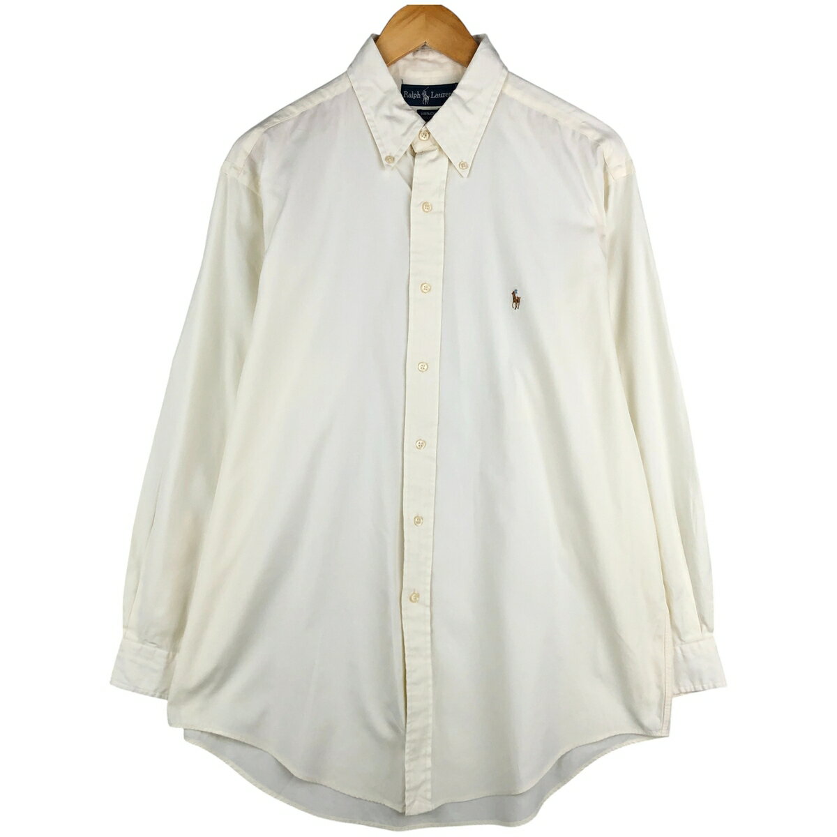 乐天商城 - 古着 ラルフローレン Ralph Lauren YARMOUTH 長袖 ボタンダウンシャツ メンズL相当 /eaa608022 【中古】 【260201】 【SS2606_10】