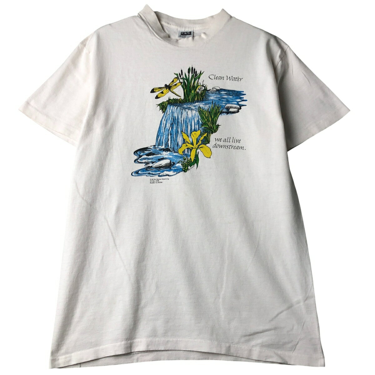古着 90'S アンビル Anvil プリントTシャツ USA製 メンズL相当 ヴィンテージ /eaa608163 【中古】 【260127】 【NH-2508】 ホワイト系 春夏秋