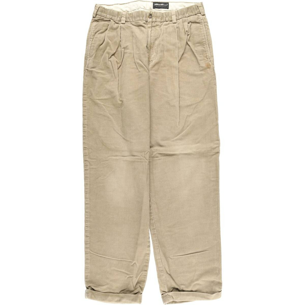 Rakuten - 古着 00'S エディーバウアー Eddie Bauer ツータック コーデュロイパンツ メンズw33相当 /eaa608466 【中古】 【260126】 ベージュ系 春夏秋冬