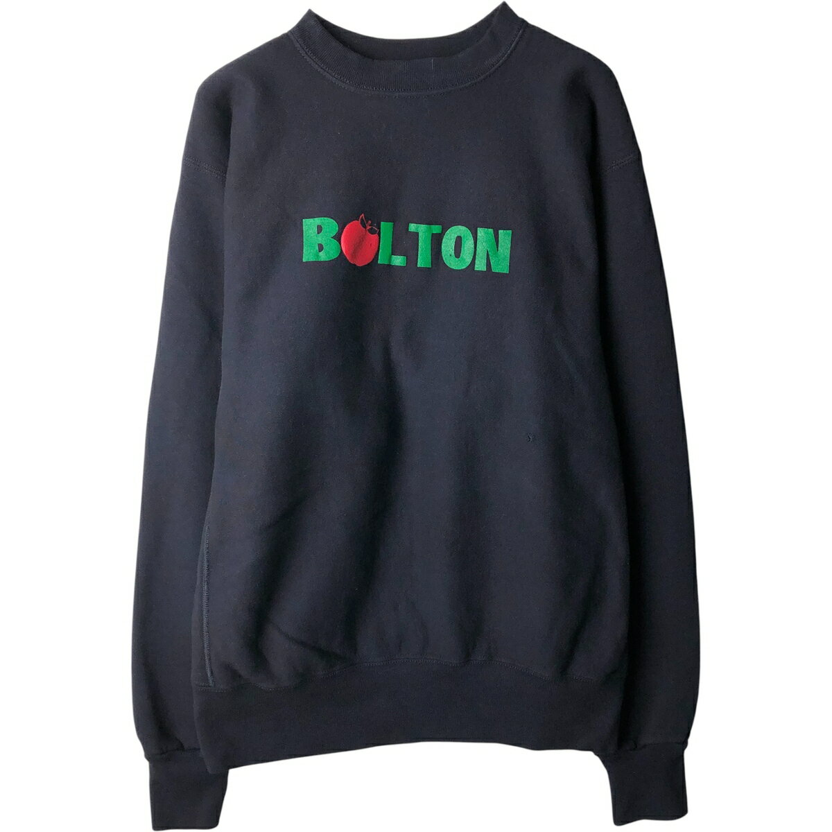 Rakuten - 古着 90'S Pluma Santee プリントスウェットシャツ トレーナー USA製 メンズXL相当 ヴィンテージ /eaa608587 【中古】 【260218】 ブラック系 春夏秋冬