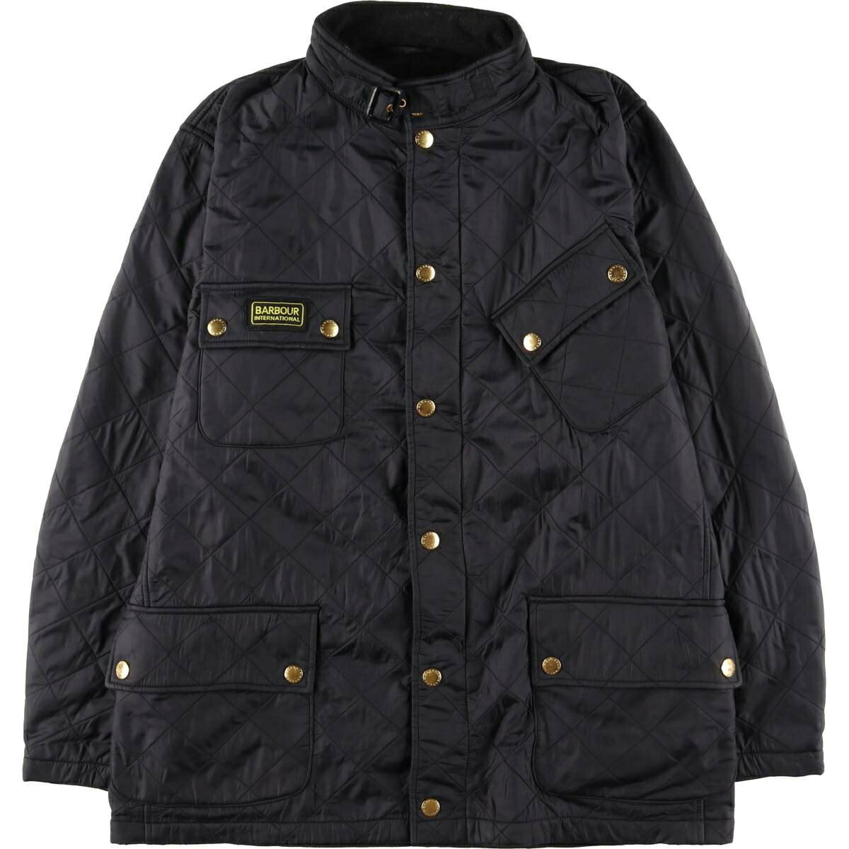 樂天商城 - 古着 00'S~ バブアー Barbour GRASSTRACK 3ワラント キルティングジャケット パファージャケット メンズXL相当 /eaa608674 【中古】 【260130】 【DL2603-BS】 ブラック系 春秋冬