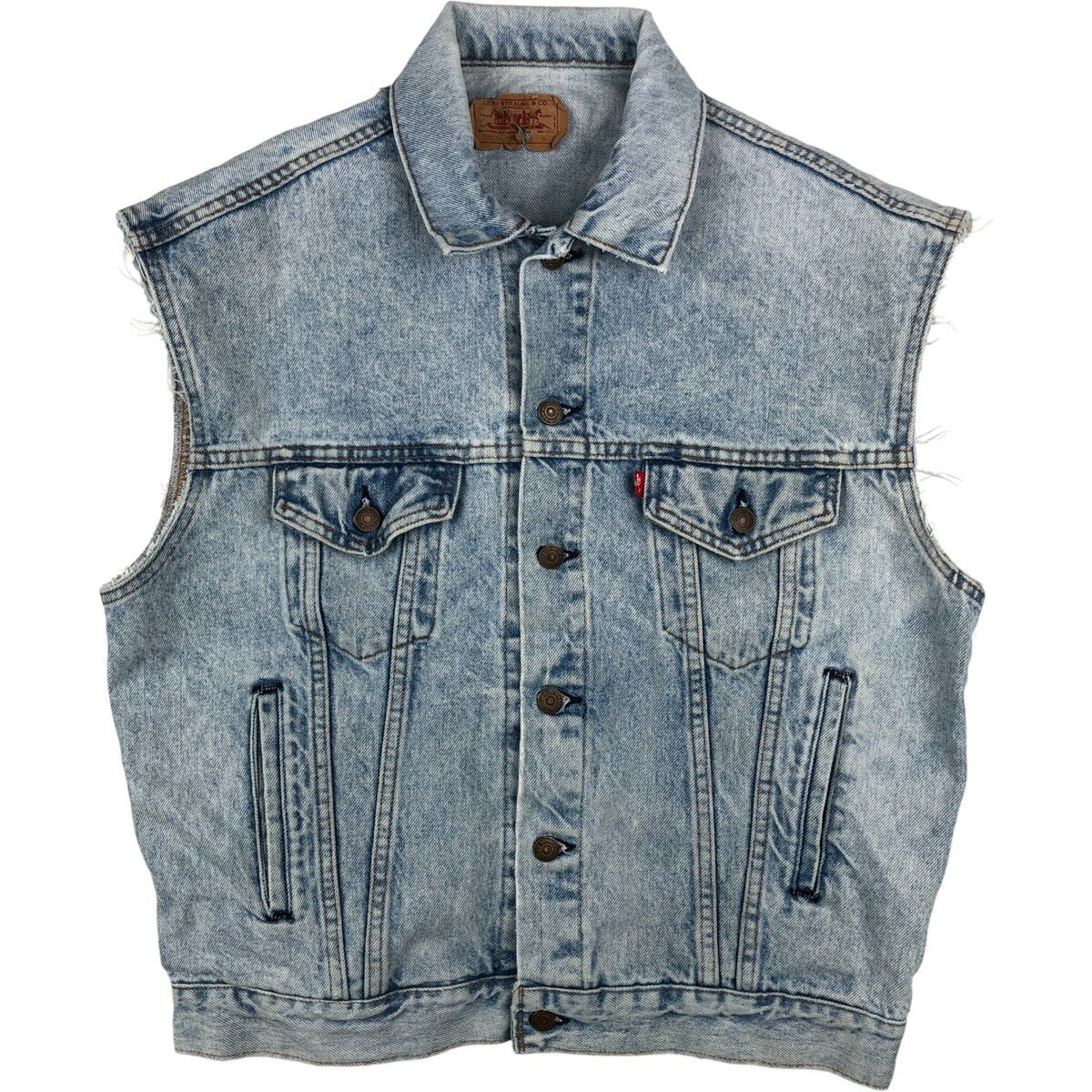 樂天商城 - 古着 90'S~ リーバイス Levi's デニムベスト USA製 メンズM相当 ヴィンテージ /eaa608687 【中古】 【260207】 ブルー系 春秋冬