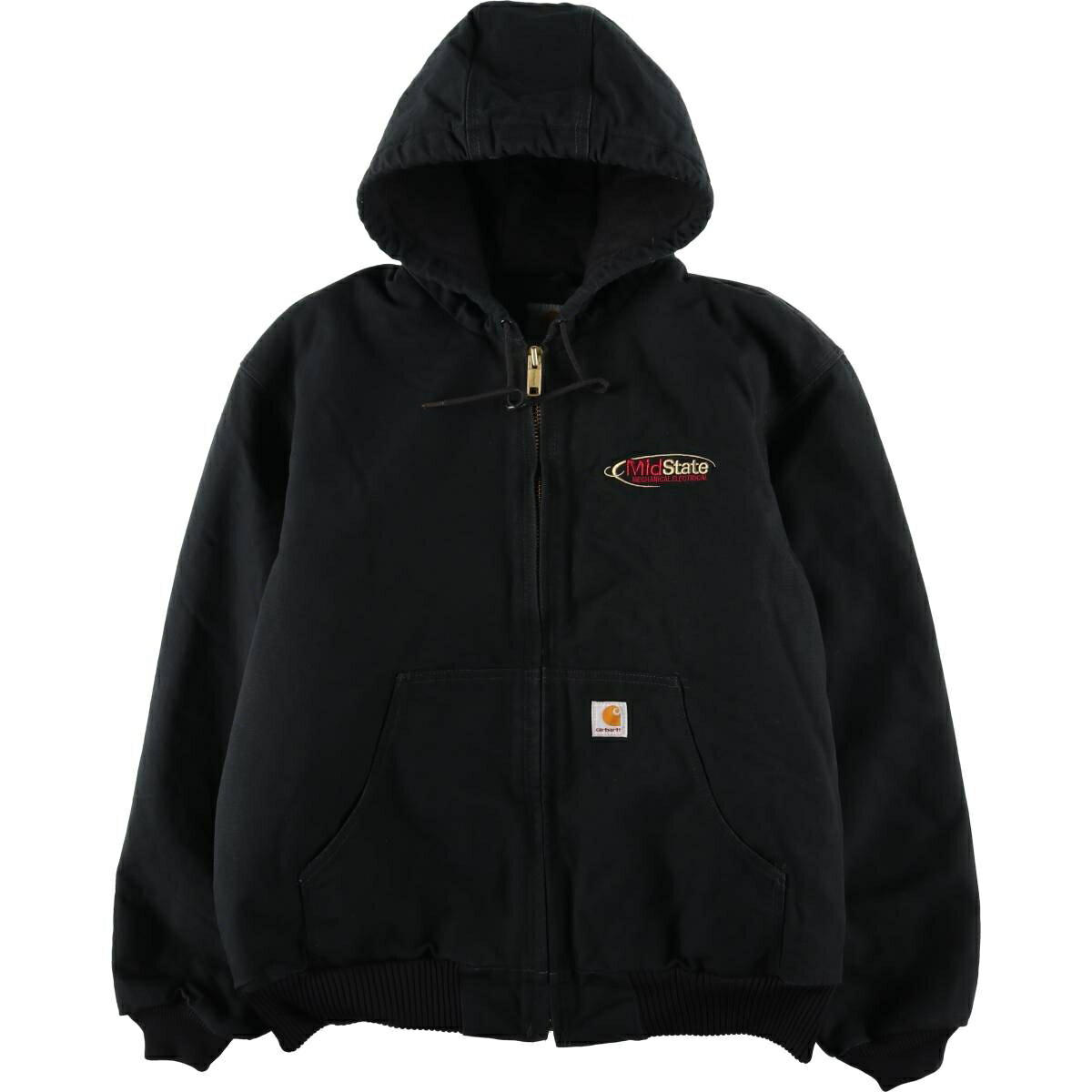 Rakuten - 古着 00'S カーハート Carhartt アクティブジャケット 中綿入り ダックフルジップパーカー メンズXL相当 /eaa608815 【中古】 【260121】 ブラック系 春秋冬