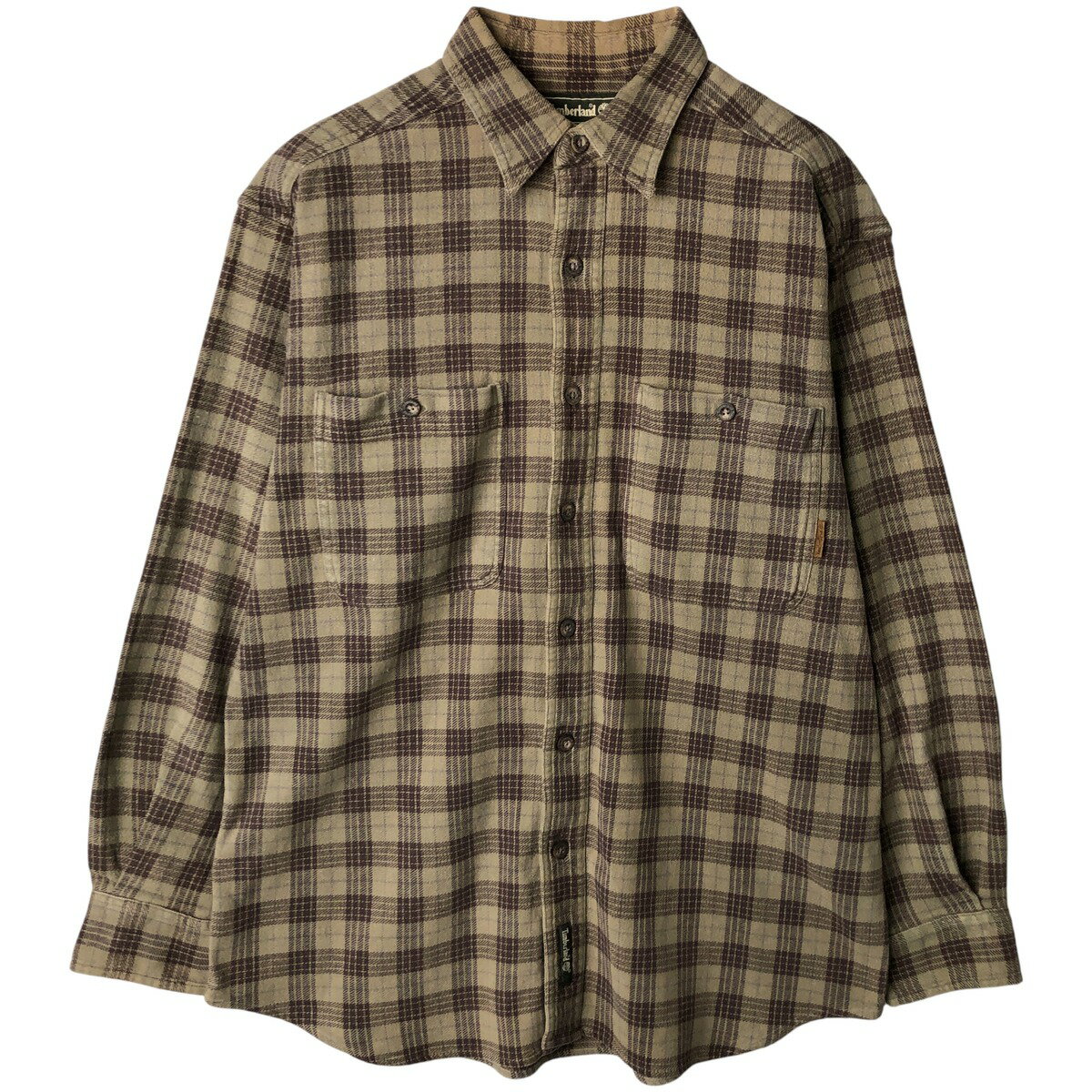 古着 90~00'S ティンバーランド Timberland 長袖 フランネルチェックシャツ メンズM相当 ヴィンテージ /eaa609225 【中古】 【260118】 【NH-2508】