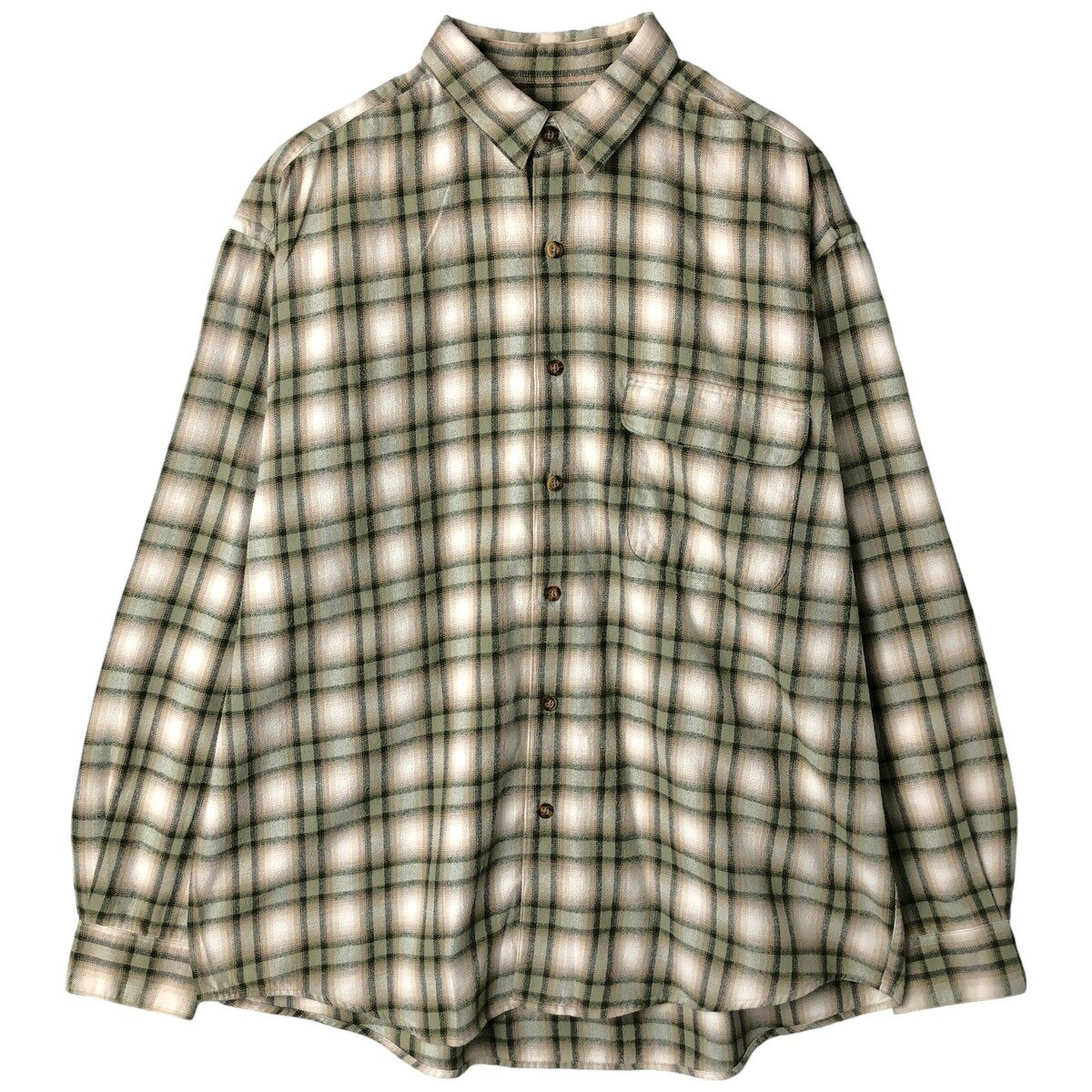 古着 エディーバウアー Eddie Bauer 長袖 ライトネルチェックシャツ メンズL相当 /eaa609228 【中古】 【260118】 【NH-2508】