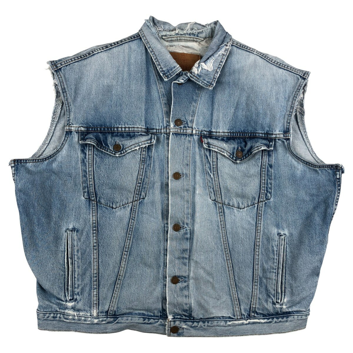Vests - 古着 90~00'S リーバイス Levi's カットオフ デニムベスト カナダ製 メンズXL相当 ヴィンテージ /eaa609771 【中古】 【260120】 【NH-2508】 ブルー系 春秋冬
