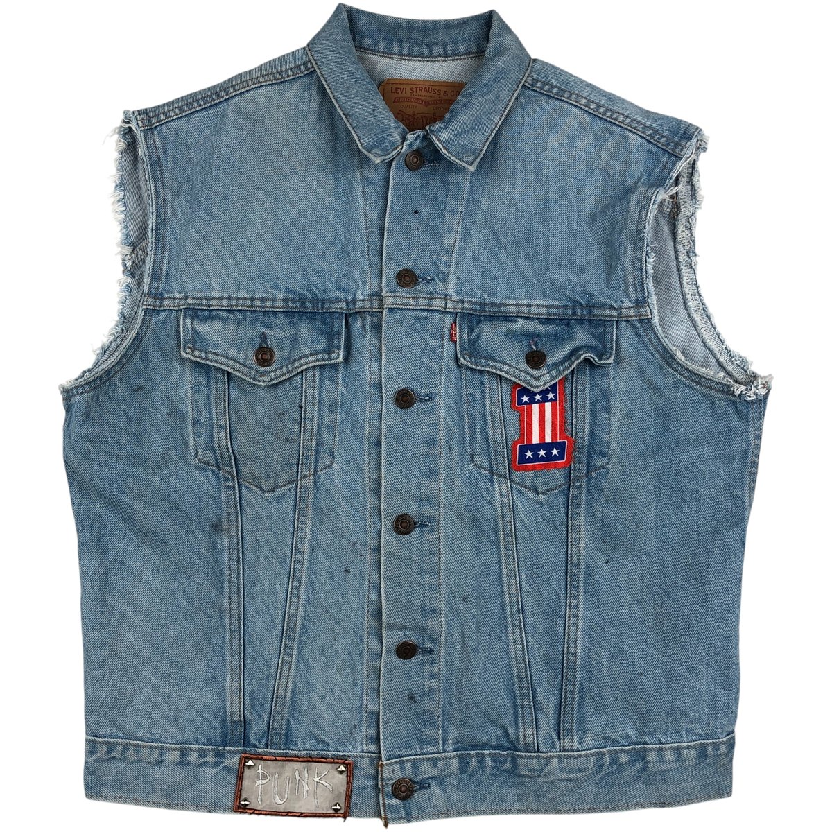 古着 90'S リーバイス Levi's 75505-0212 カットオフ デニムベスト メンズL相当 ヴィンテージ /eaa609772 【中古】 【260120】 【NH-2508】 ブルー系 春秋冬
