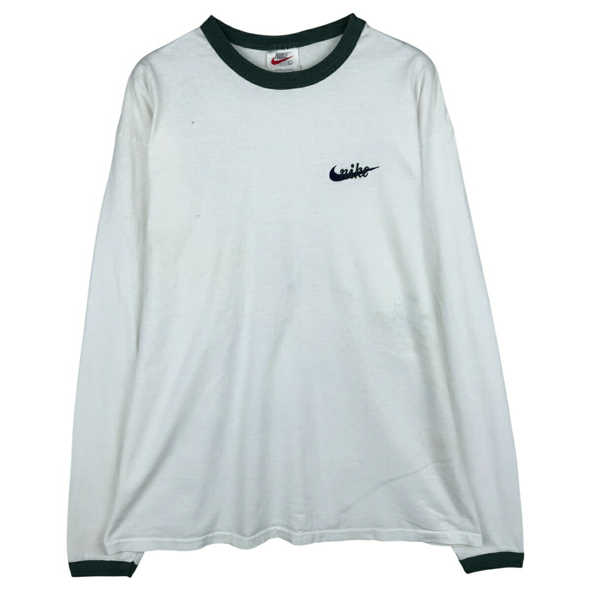 樂天商城 - 古着 90'S ナイキ NIKE リンガータイプ ロングTシャツ ロンT USA製 メンズL相当 ヴィンテージ /eaa610085 【中古】 【260214】 ホワイト系 春夏秋