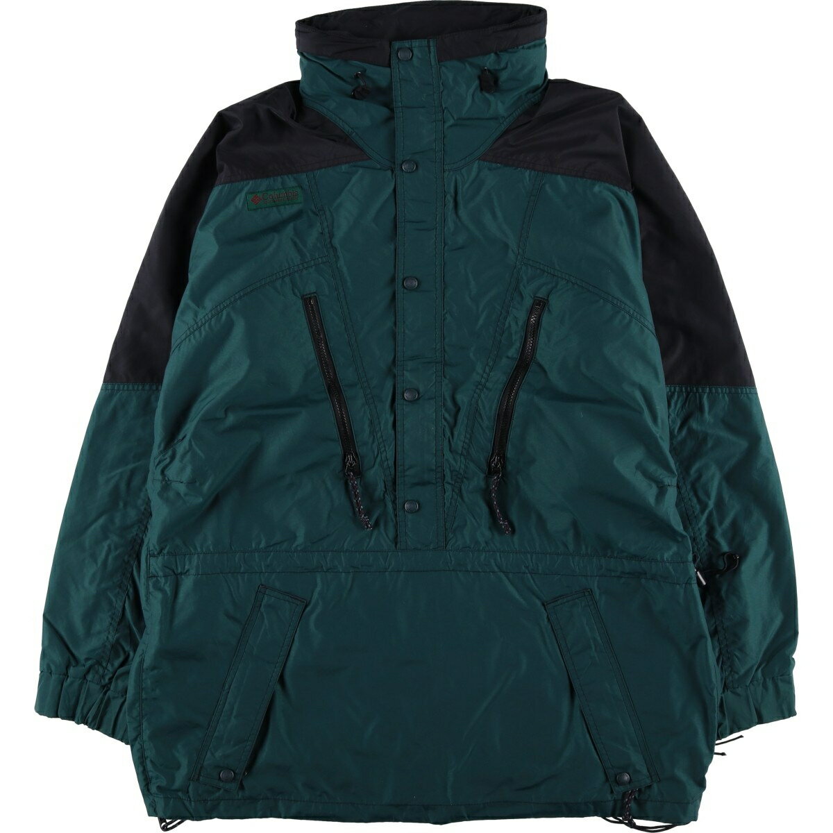 樂天商城 - 古着 90'S コロンビア Columbia 白タグ ハーフジップ プルオーバー マウンテンジャケット シェルジャケット メンズXXL相当 /eaa610250 【中古】 【260209】 グリーン系 春秋冬