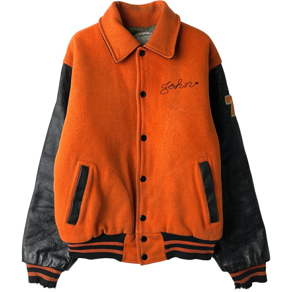 楽天市場】スタジャン 袖革（素材（生地・毛糸）本革）の通販