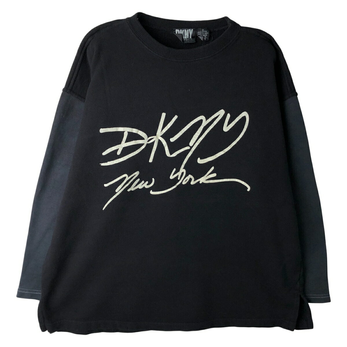 Rakuten - 古着 90'S ダナキャランニューヨーク DKNY プリントスウェットシャツ トレーナー メンズM相当 ヴィンテージ /eaa610379 【中古】 【260214】 ブラック系 春夏秋冬